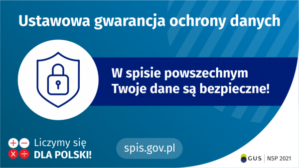 Ustawowa gwarancja ochrony danych. W spisie powszechnym Twoje dane są bezpieczne!